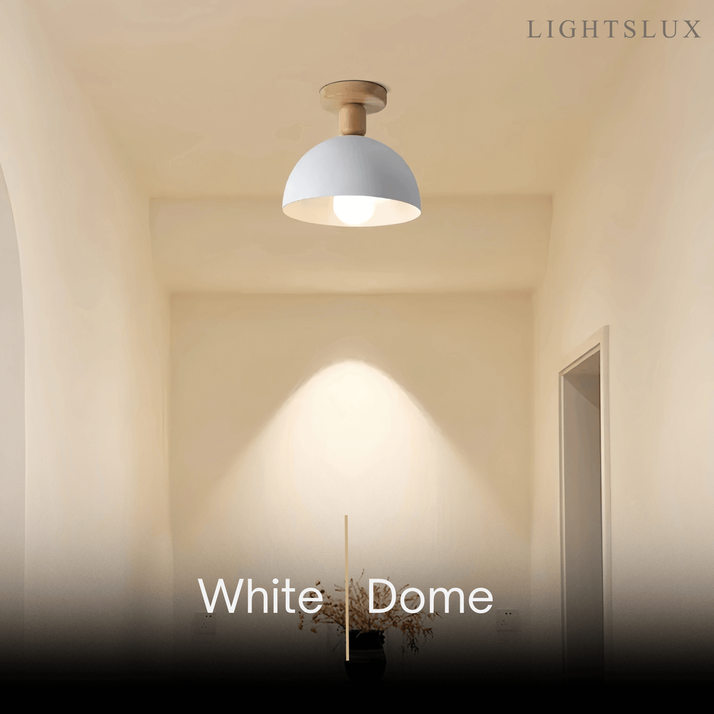 Morandia Modern Dome/Bowl Ceiling Light – 5 Color Metal/Wood for Corridor