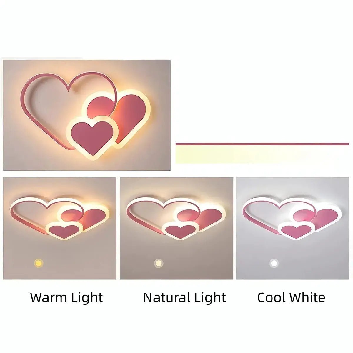 Vivara Modern LED Dimmable Star Ceiling Light – Designer White/Pink Kids Room