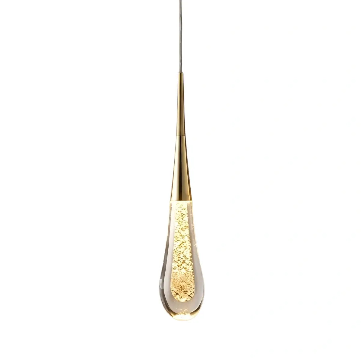 Excelis Art Deco Teardrop Pendant Light - Gold