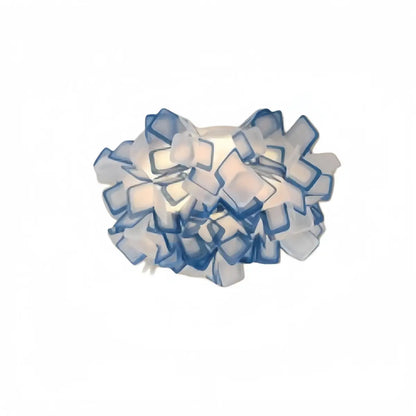 Lunara Art Deco Acrylic Ceiling Light - White Floral Design for Living Room