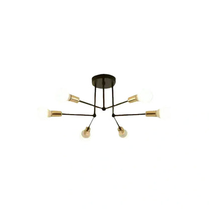 Nebula Royal Gold/Black LED Chandelier – Elegant Lighting for Living Room/Bedroom