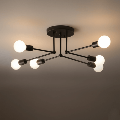 Nebula Royal Gold/Black LED Chandelier – Elegant Lighting for Living Room/Bedroom