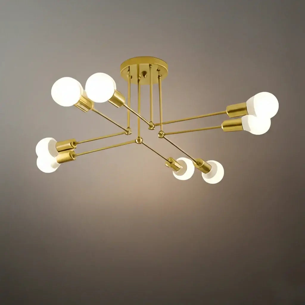 Nebula Royal Gold/Black LED Chandelier – Elegant Lighting for Living Room/Bedroom