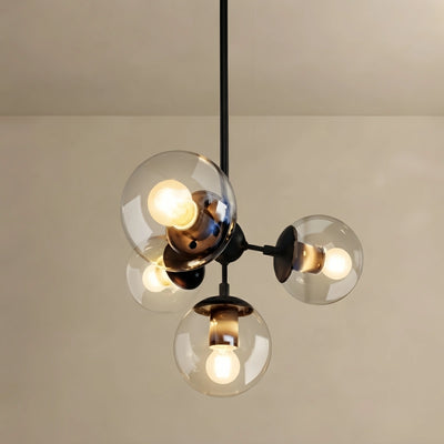Nebula Modern Bubble Cluster Chandelier – Metal & Glass Chandelier for Living Room