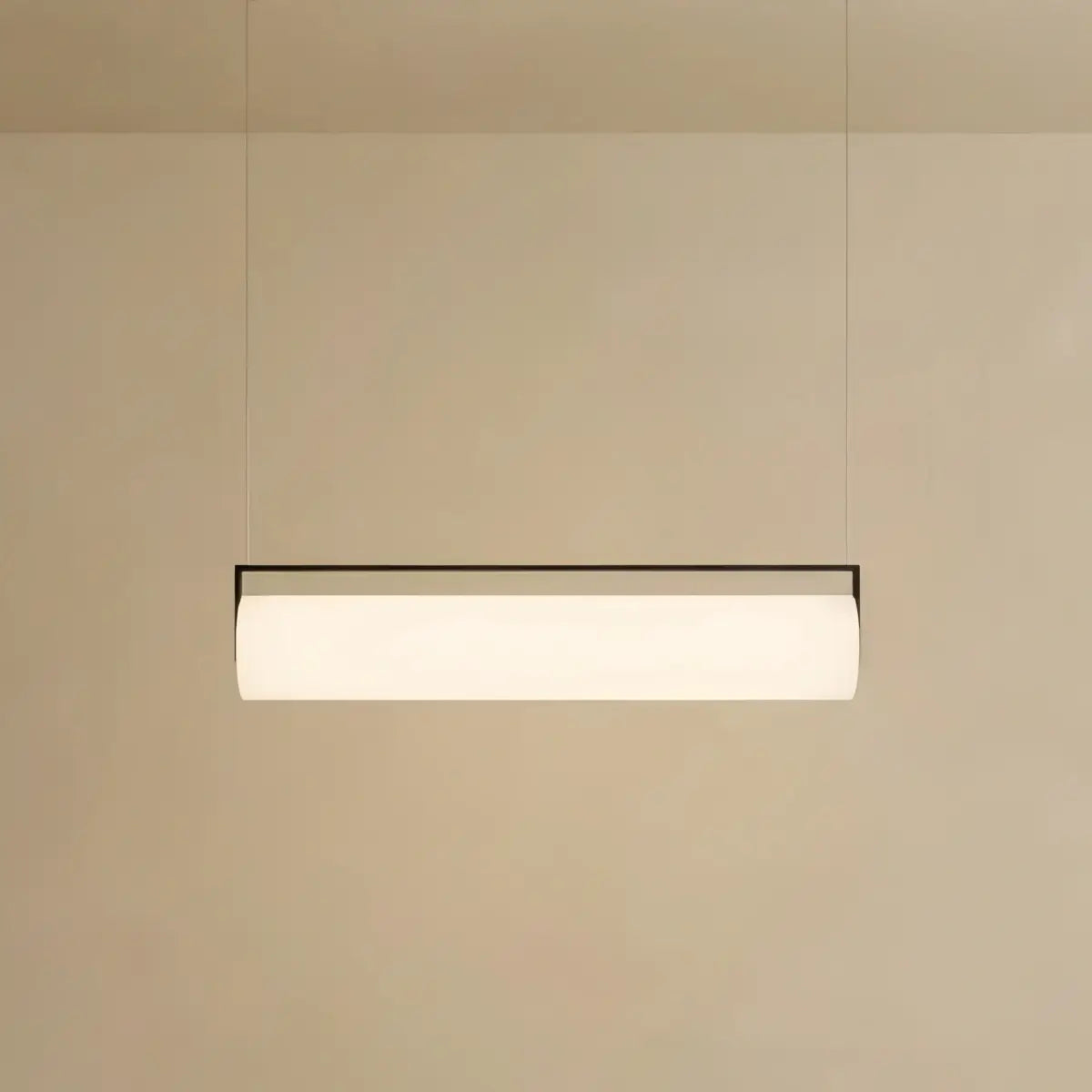 Arcato Modern Designer White Pendant Light – Cylindrical Metal & Acrylic Fixture for Dining Room