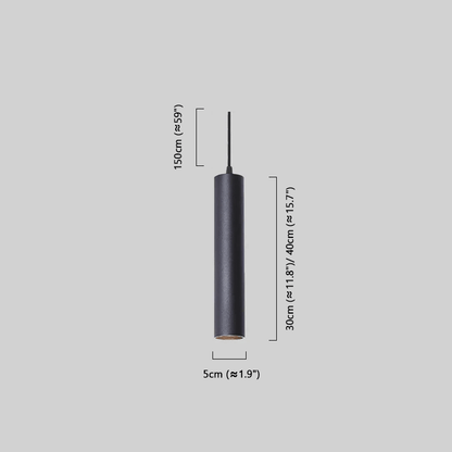Modern Black LED Pendant Light Dimension