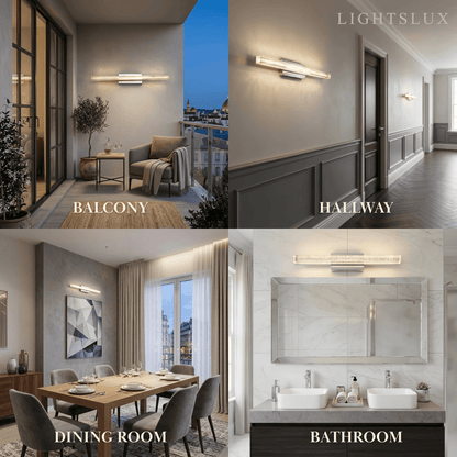 Arcato Modern Silver Vanity Light