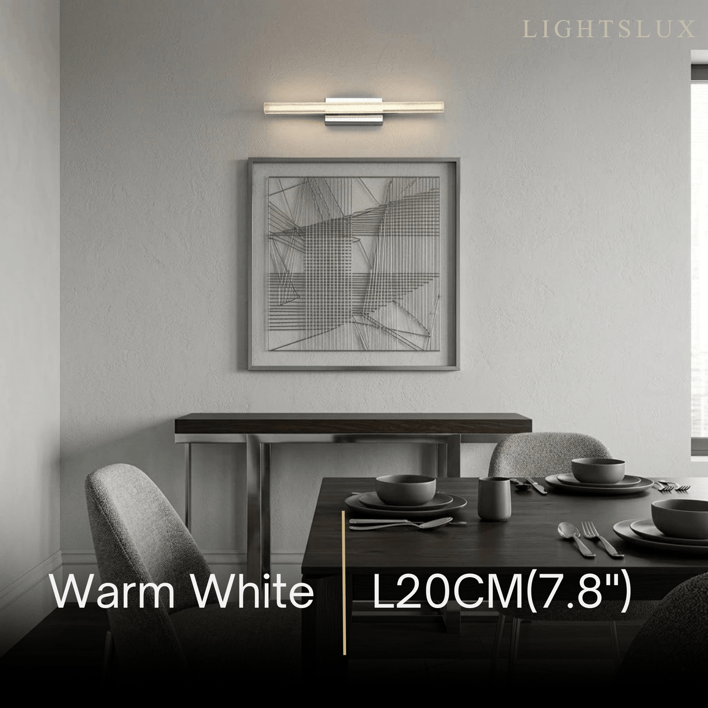 Arcato Modern Silver Vanity Light