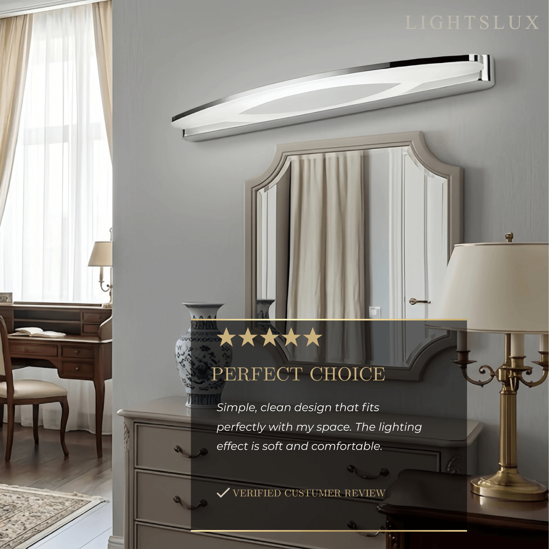 Modern Elliptical Vanity Light 