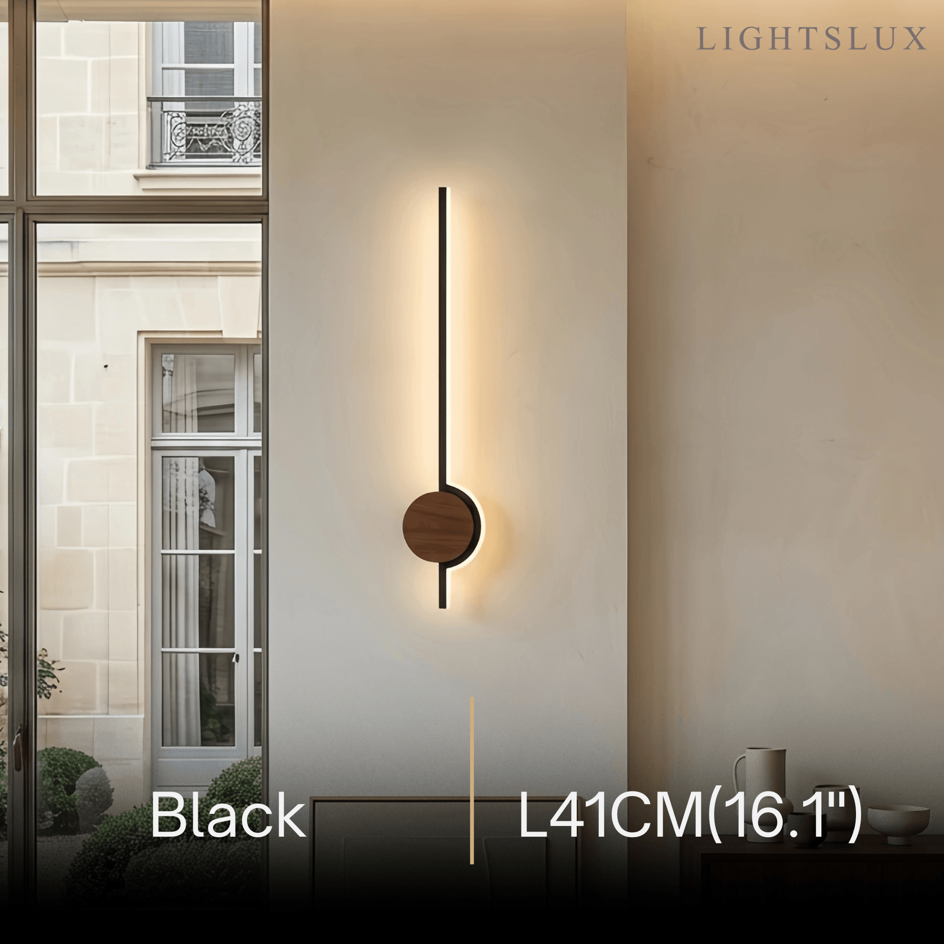 Arcato Nordic Wood & Acrylic Wall Lamp - White/Gold/Black for Dining Room