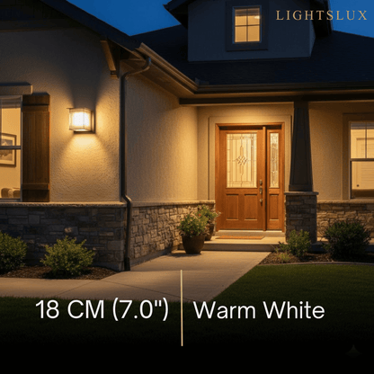 Irondale Industrial Rectangular LED Outdoor Wall Lamp – Waterproof Light for Courtyard