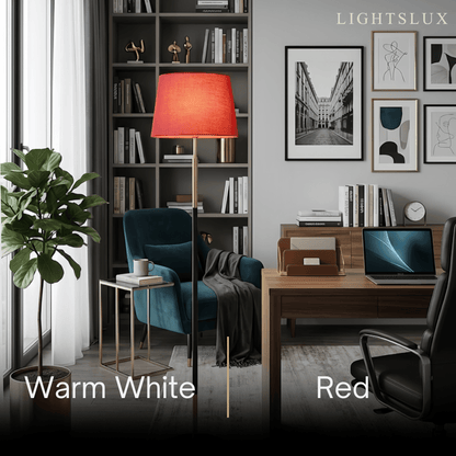 Zenno Modern Cylinder Fabric Floor Lamp