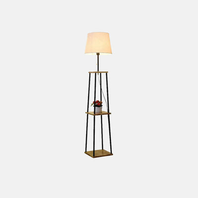 Modern Floor Lamp with Fabric Shade