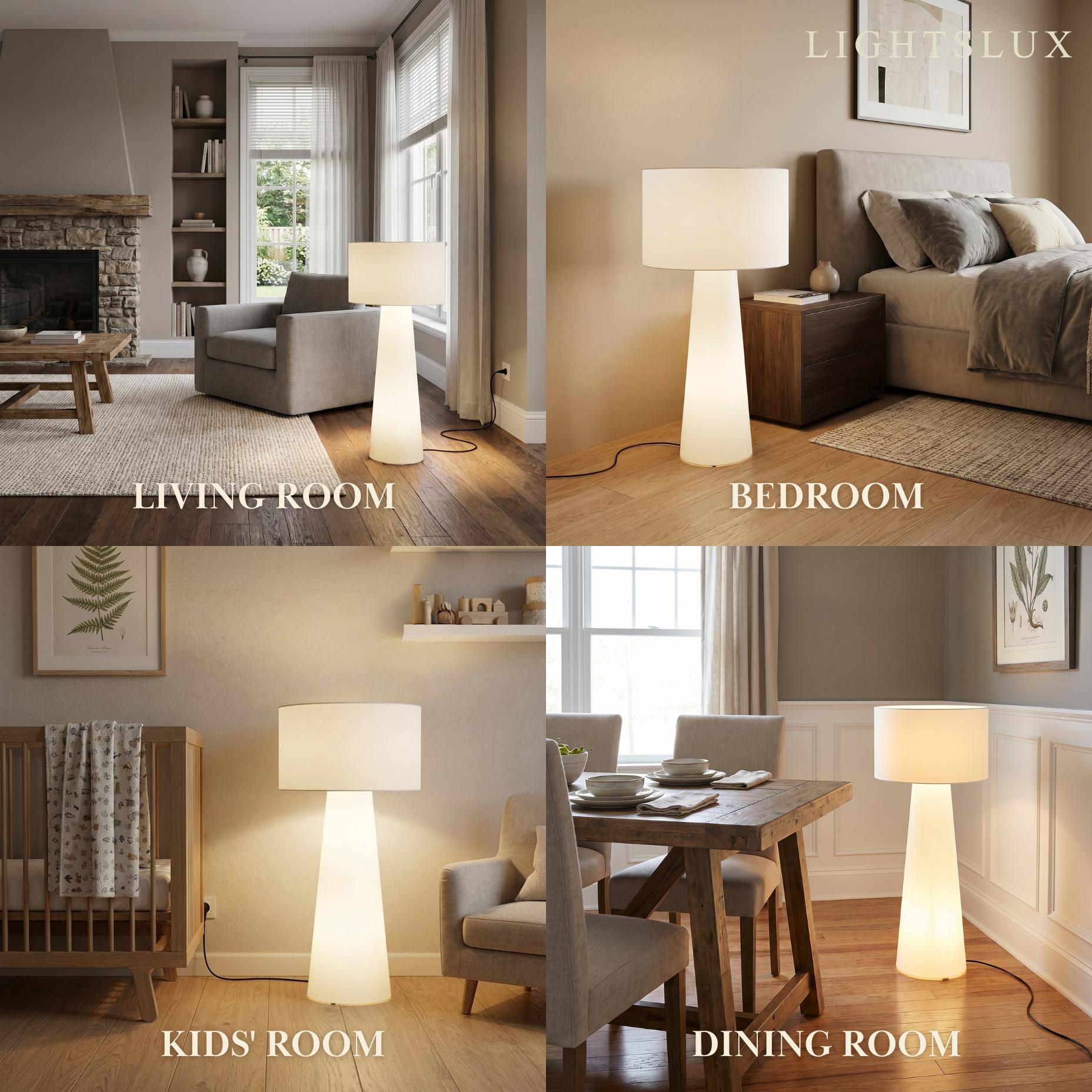 Lunara Minimalist Cylindrical Floor Lamp