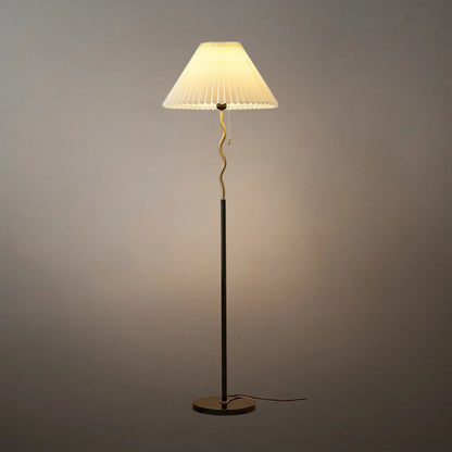 Crema Minimalist Metal & Fabric Floor Lamp