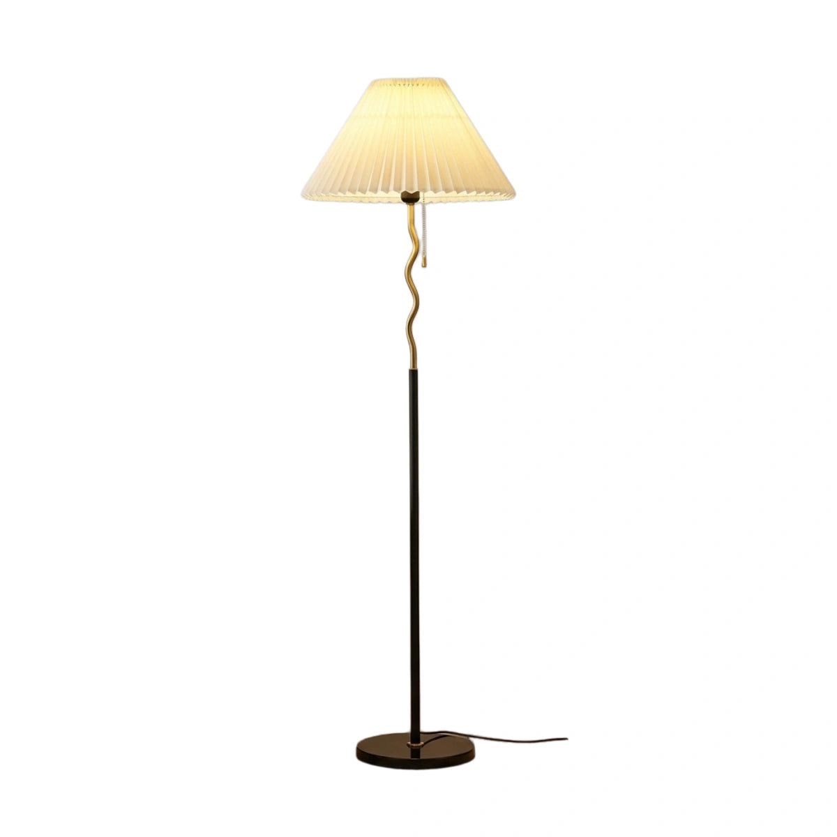 Crema Minimalist Metal & Fabric Floor Lamp