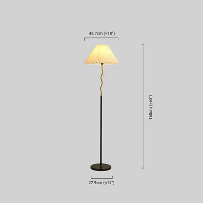 Crema Minimalist Metal & Fabric Floor Lamp