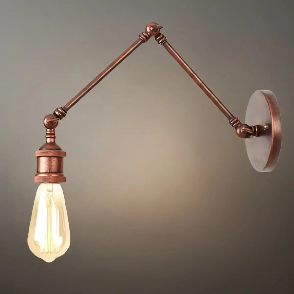 Vintage Minimalist Wall Lamp – Adjustable Tapered Metal