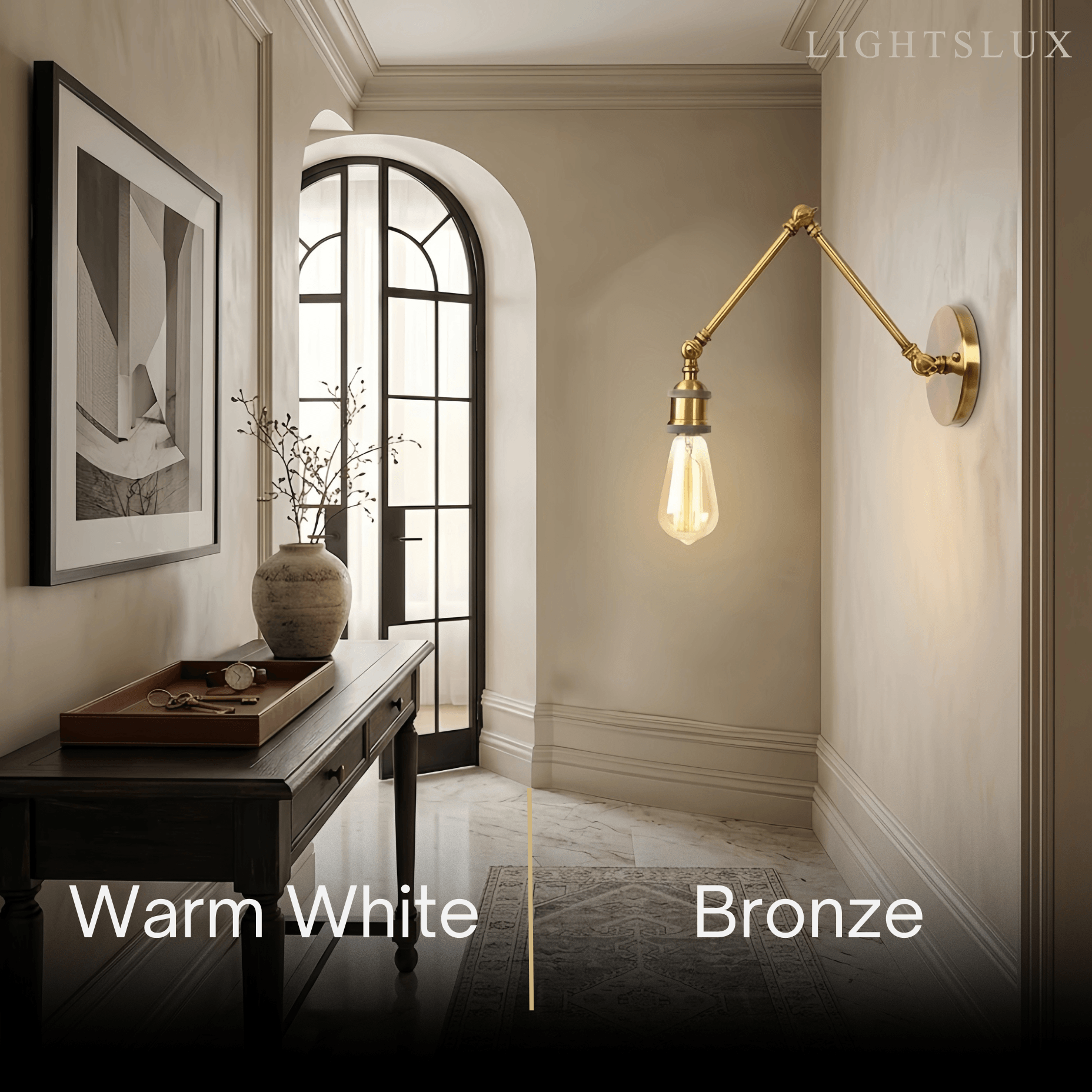Vintage Minimalist Wall Lamp – Adjustable Tapered Metal