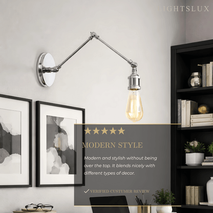 Vintage Minimalist Wall Lamp – Adjustable Tapered Metal