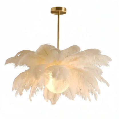 Lunara Art Deco Feather Chandelier