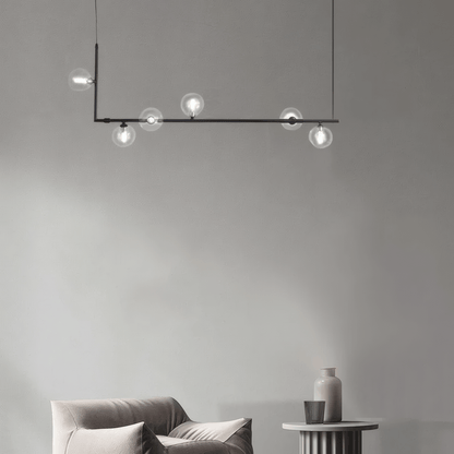 Nebula Minimalist Linear Pendant Light - Black