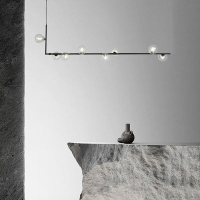 Nebula Minimalist Linear Pendant Light - Black