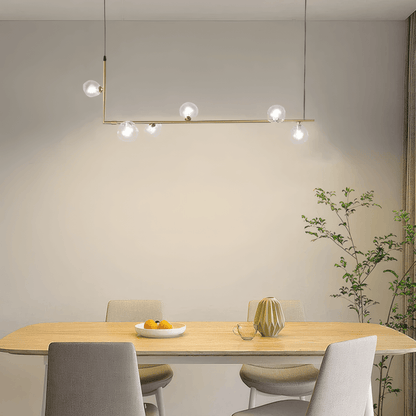 Nebula Minimalist Linear Pendant Light - Black