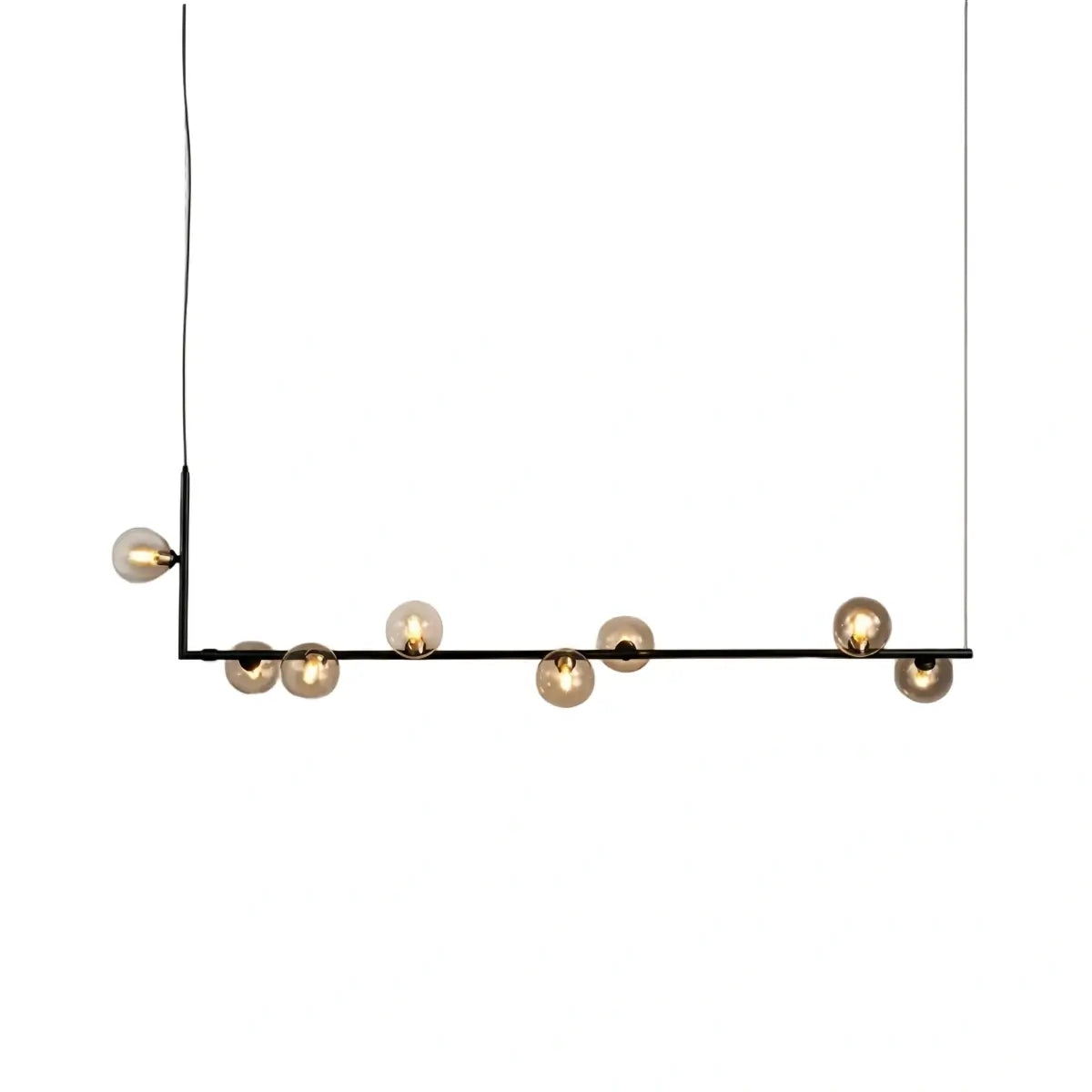 Nebula Minimalist Linear Pendant Light - Black