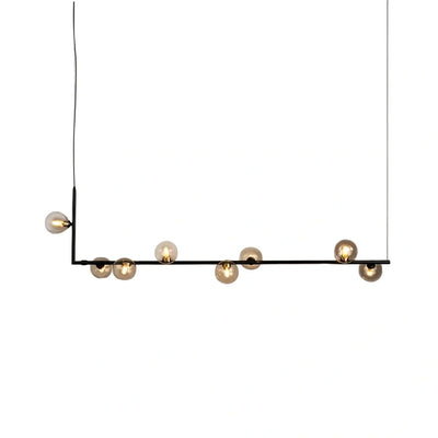 Nebula Minimalist Linear Pendant Light - Black