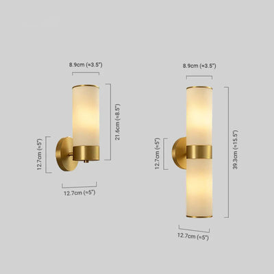 Royal Brass Wall Lamp - Metal Glass Dimension