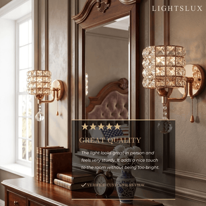 Excelis Modern Crystal Wall Lamp