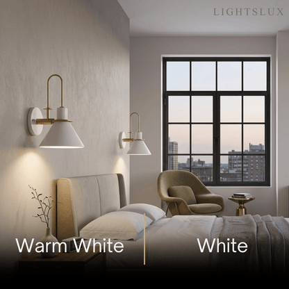 Irondale Nordic Conical Wall Lamp - Metal for Living Room/Bedroom