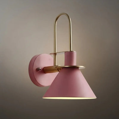 Irondale Nordic Conical Wall Lamp - Metal for Living Room/Bedroom