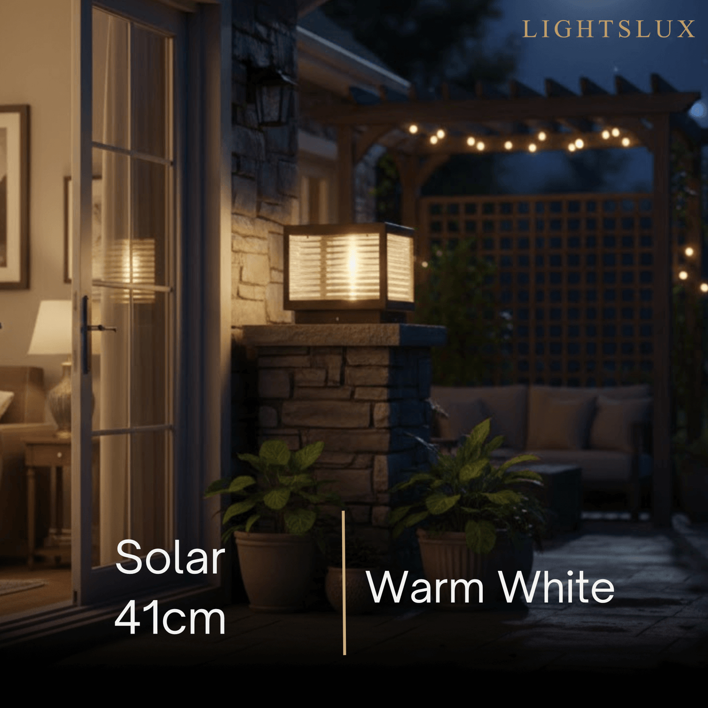 Irondale Modern Black Solar Pillar Light – Outdoor Lighting for Doorway/Path