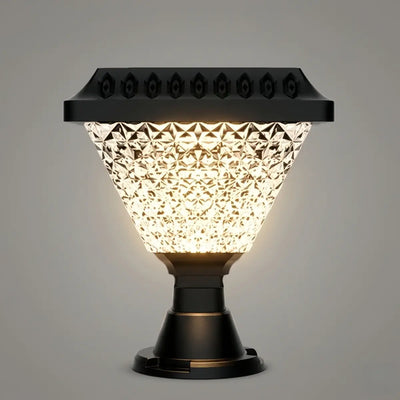 Lunara Art Deco Solar Outdoor Pillar Lights 