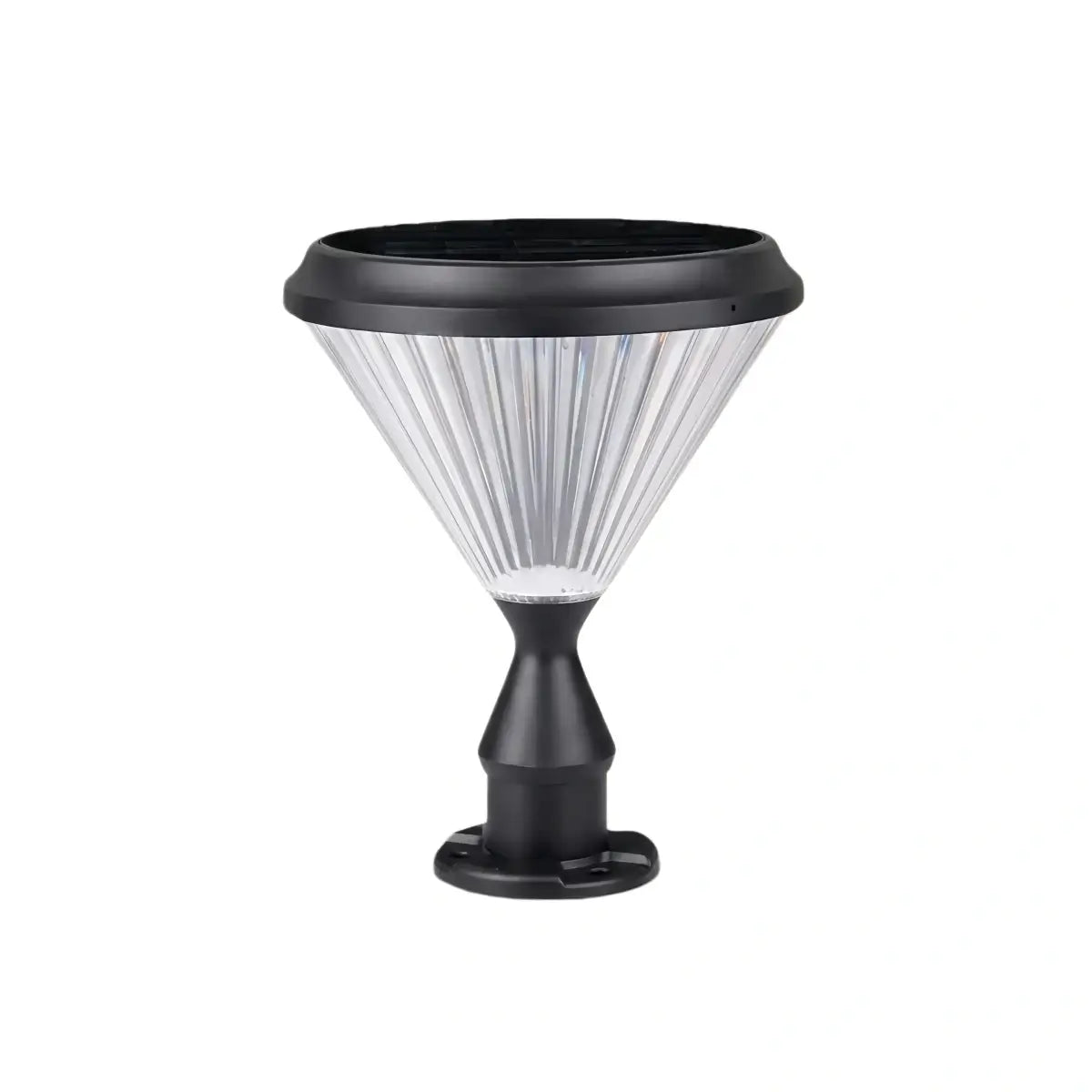 BT971 Arcato Modern Diamond Outdoor Pillar Light – Black Metal/Acrylic for Patio