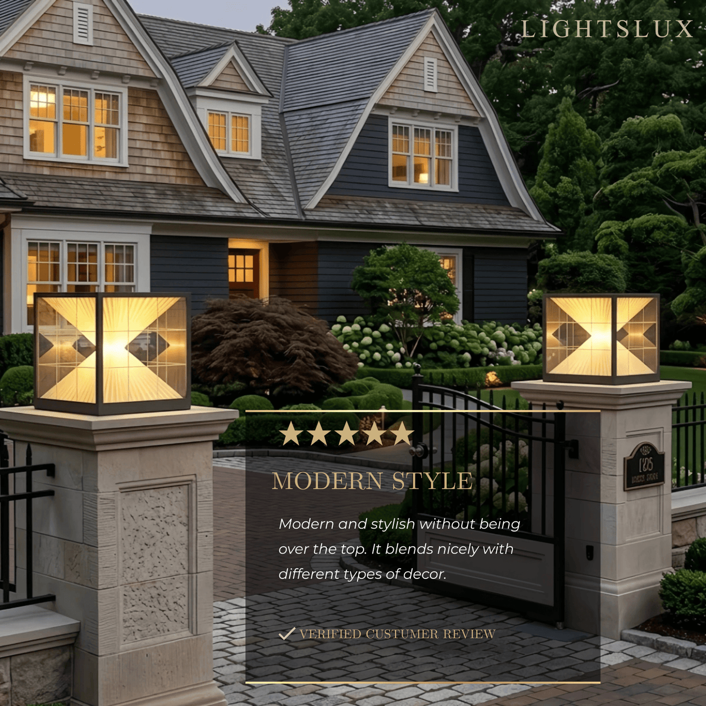 Modern Metal Outdoor Floor Lamp