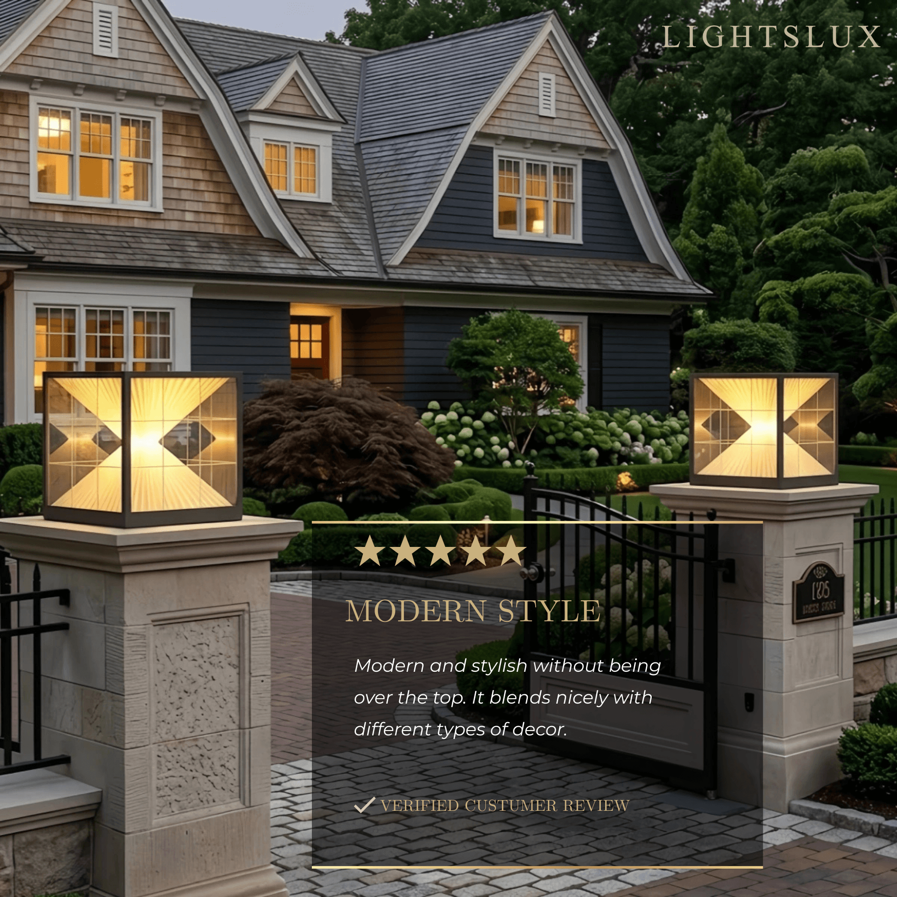 Modern Metal Outdoor Floor Lamp