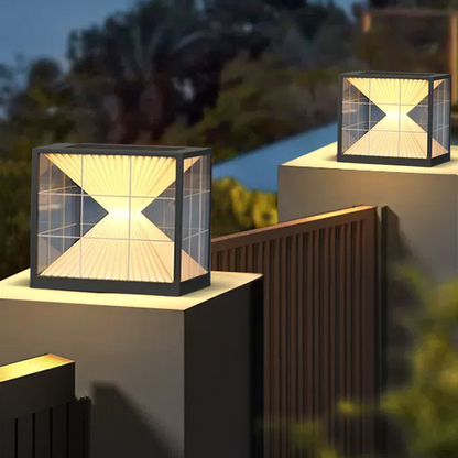 Modern Metal Outdoor Floor Lamp  for courtyard