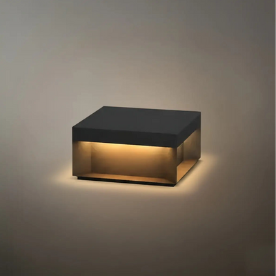 Modern Square Outdoor Pillar Light
