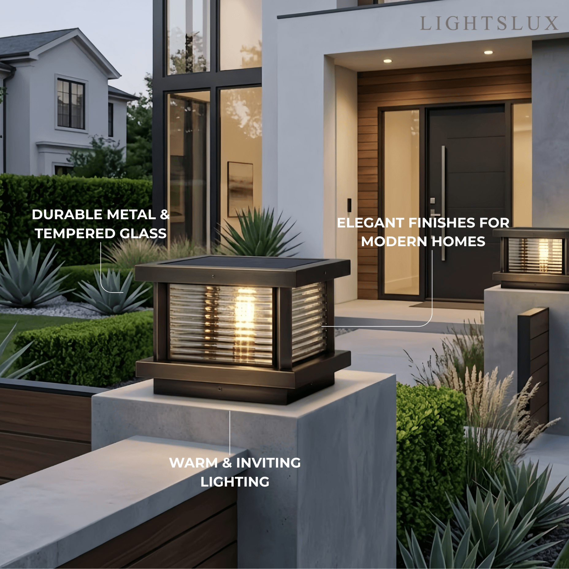Arcato Modern Square Pillar Light 