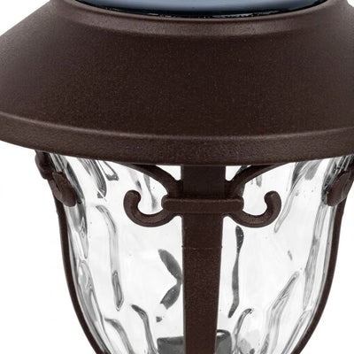 rondale Industrial Bowl-Shaped Solar Pathway Light – Coffee Metal Outdoor Lamp