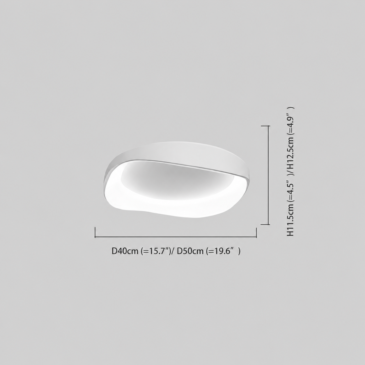 Crema Modern White LED Flush Mount Ceiling Light – Metal /Acrylic for Living Room