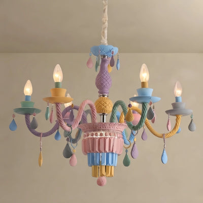Morandi Chandelier - Metal Candle Art Deco Chandelier for Bedroom