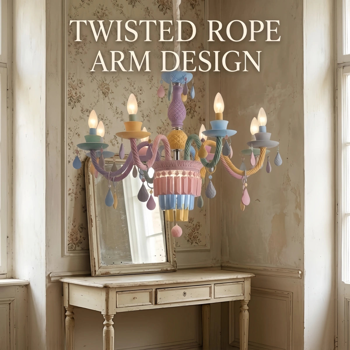 Vivara Morandi Chandelier - Metal Candle Art Deco Chandelier f