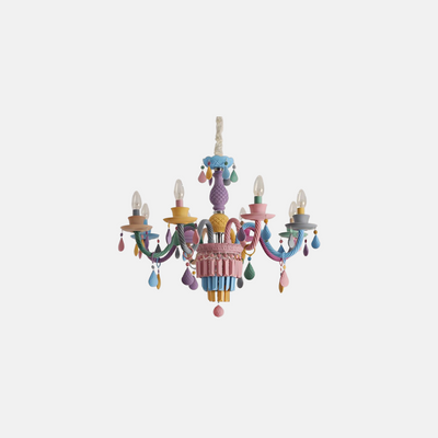 Eas011 Morandi Chandelier - Pastel Metal Candle