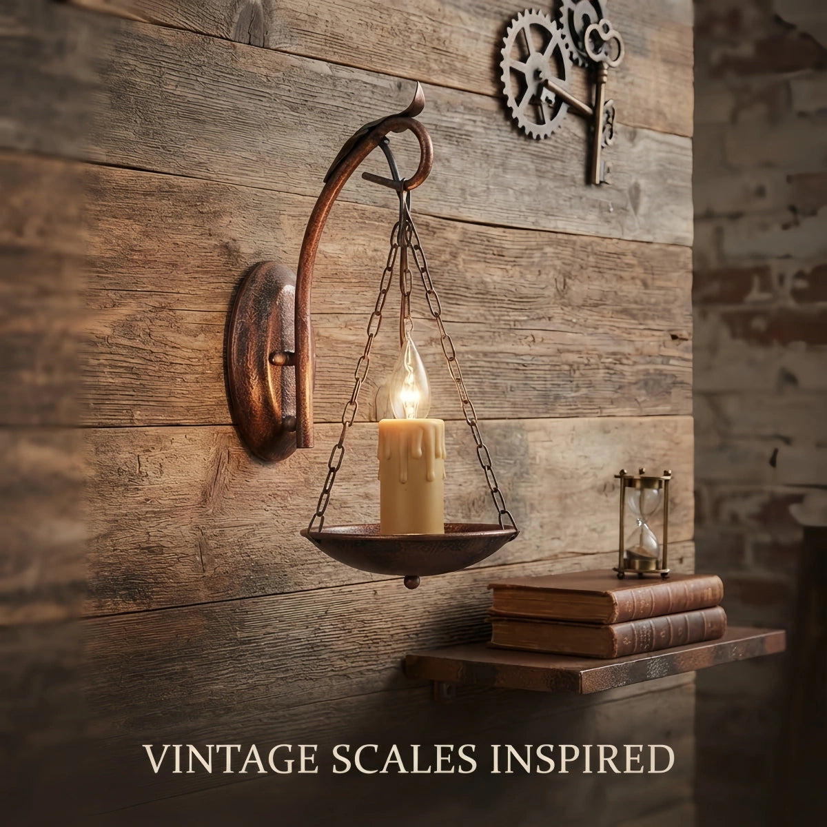 Easter Candle Copper Metal Wall Lamp Dining Room