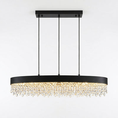 Excelis Royal Crystal Pendant Light - 4-Color Dining Room/Kitchen Island