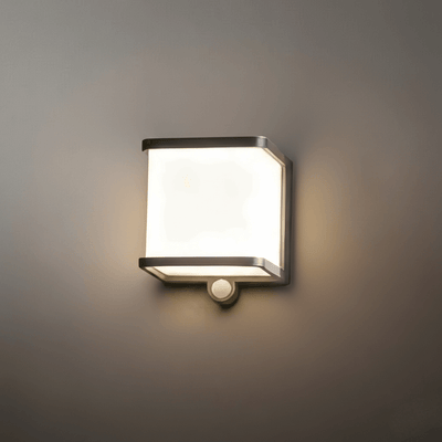 Lunara Modern Solar LED Outdoor Wall Lamp – Waterproof Sensor Light for Courtyard